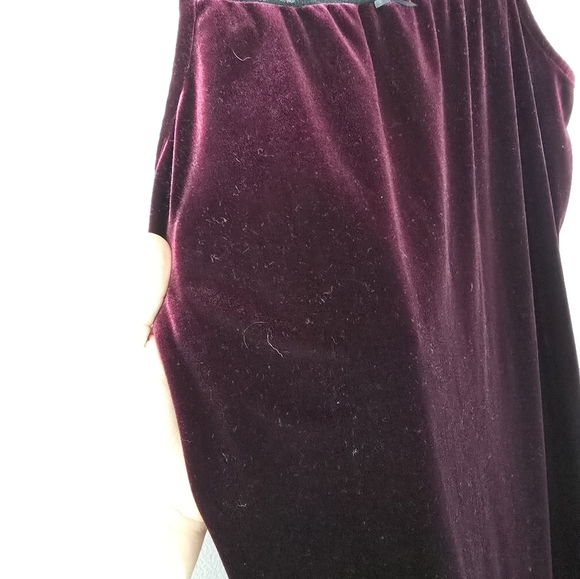 Burgundy Velvet Whimsygoth Y2K Dark Romantic Vampire Mini Dress Sz Large - Picture 2 of 8